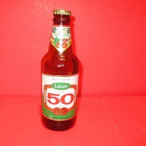Vintage LABATT 50 Beer Bottle Original Cap 1988 Super Carnival EMPTY